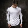 Men Bodybuilding Long sleeve t shirt Man Casual Fashion Skinny T Shirt Male Gyms Fitness Workout