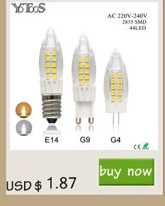 YOTOOS, светодиодный светильник G4, светодиодная лампа-кукуруза, переменный ток, 220 В, 240 в, высокомощная лампа, силикагель, лампы для замены люстры, Кристальный галогенный светильник