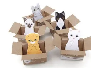 

1PC Kawaii Stationery Cat Sticky Memo Pad Cute Animal Sticky Note Office Note Scrapbook Sticker For Kids Gift Stickers