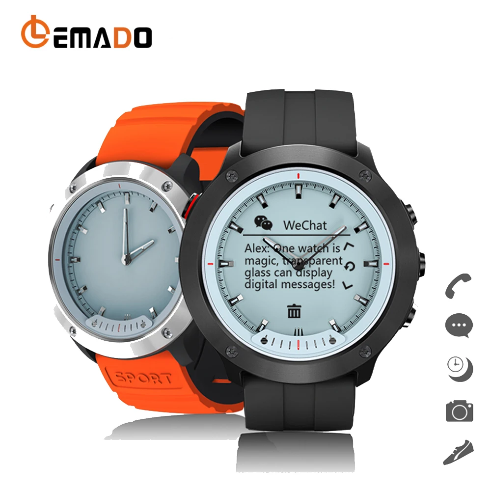 

LEMADO M5 Smart Watch Transparent Screen Men IP68 Waterproof Heart Rate Monitor Stainless Steel Clock Smartwatch For IOS Android