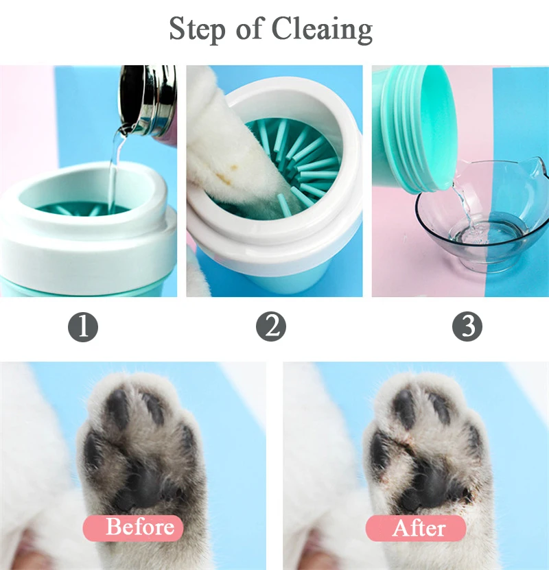 Очиститель собачья лапа, чашка для мытья лапа, мягкая силиконовая щетка для чистки ног для собак и кошек, Портативные Инструменты