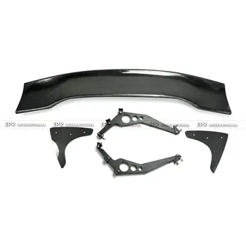 

FRP Fiber Glass RSW Style Rear Spoiler Car Accessories Trunk Wing Fit For Hyundai Veloster (end cap is carbon) Car Styling