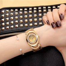 CRRJU De Luxe Femmes Montre Célèbre Marques Or Design De Mode Bracelet Montres Dames Femmes Montres Relogio Femininos