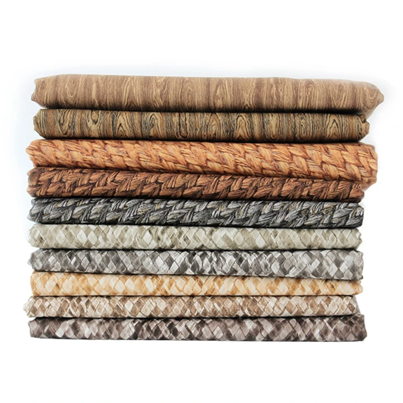 

modern style Classical wood grain Faux Leather PU Fabric for bag and notebook Handmade leather materials A76