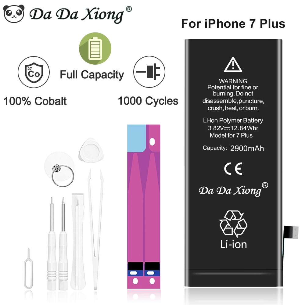 

100% Original 2900mAh Mobile Phone Battery For iPhone 7 Plus Battery Original High Capacity With Tools Replacement Batteries