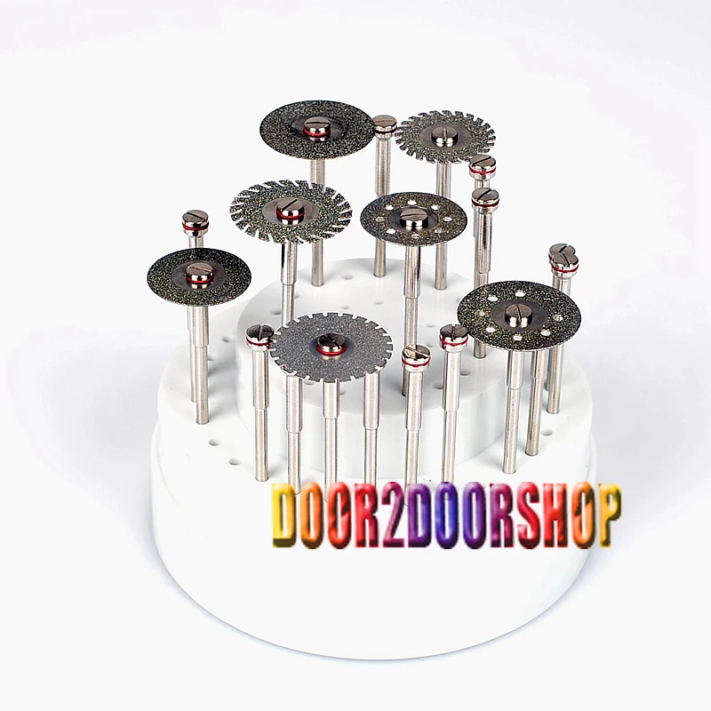 30PCs Dental Diamond Polishing Wheel Saw Disc Rotary Tool+20PCs Rotary