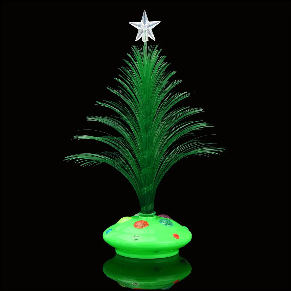 Веселый светодиодный мини-Рождественская елка с изменяющимся цветом, светодиодный мини-Рождественская елка, домашний стол, вечерние украшения