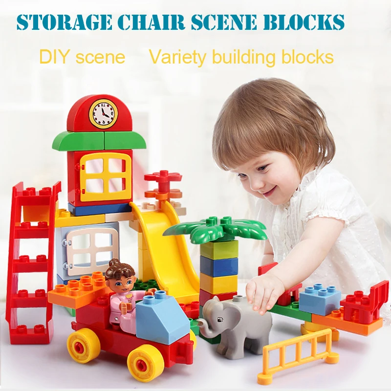 

Storage Chair Scene Building Blocks Sets Friends Animal Variety Scene Children Educational Toys Bricks