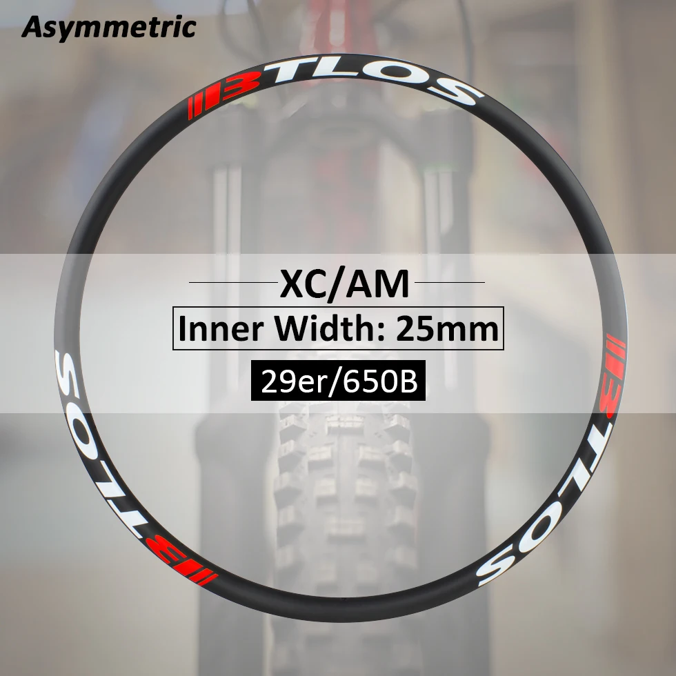 

Asymmetric carbon xc trail all mountain bicycle rims available for 29er - M-i25A bike wheel