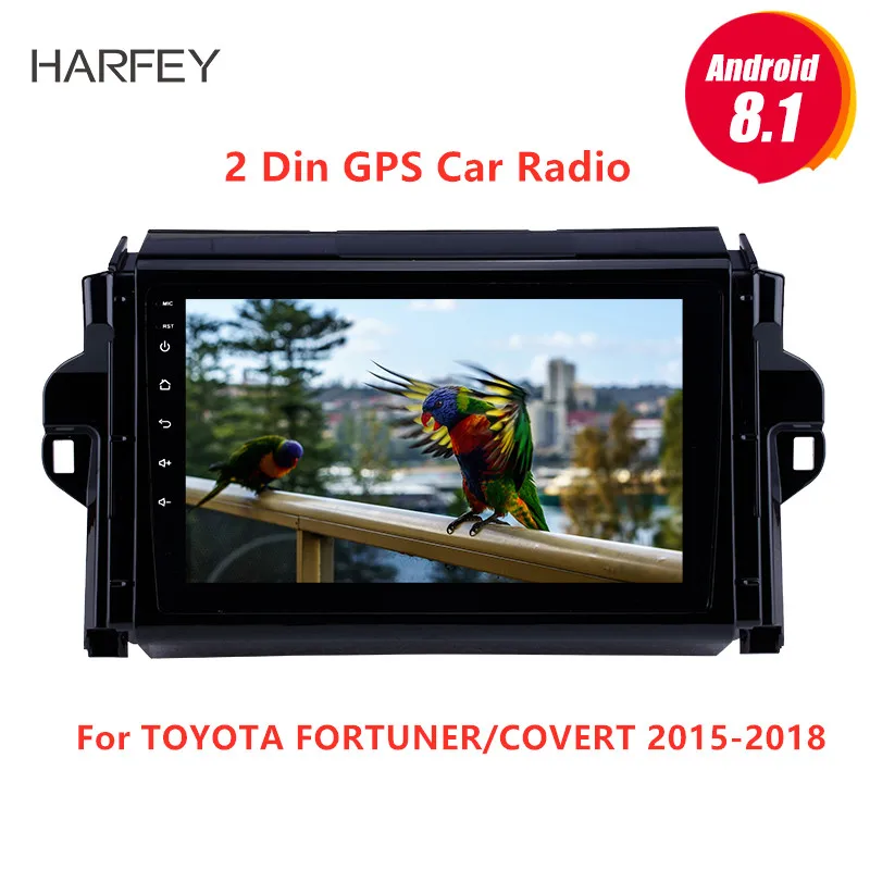 Harfey 2din Android 9 1 &quotGPS автомобильное радио HD сенсорный экран для TOYOTA FORTUNER/COVERT 2015