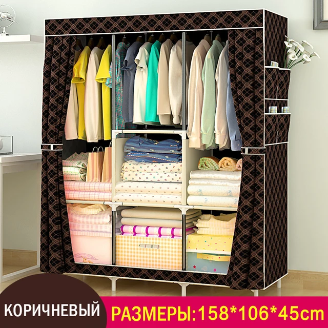 Special Price New cloth wardrobe simple reinforcement of housing assembly furniture large folding closet Flat Sliding Door Non-woven wardrobe Special Price New cloth wardrobe simple reinforcement of housing assembly furniture large folding closet Flat Sliding Door Non-woven wardrobe