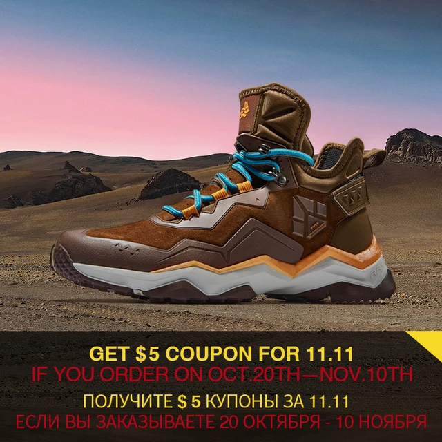 RAX Men's Waterproof Hiking Shoes Anti-slip Trekking Multi-terrian Mountaining Shoes for Professional Men's LeatherHikingBoots