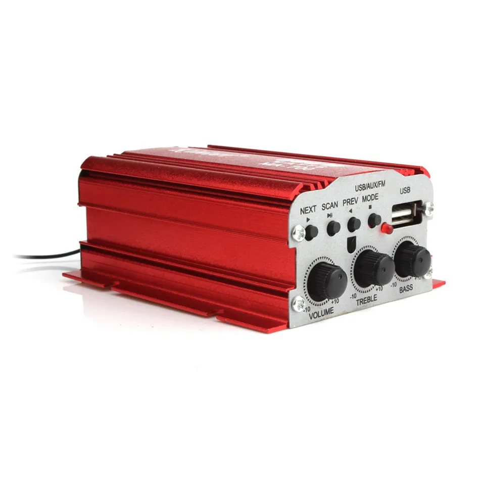 10 шт. HIFI 2 канала USB автомобиль мотоцикл домашняя Лодка аудио стерео бас динамик