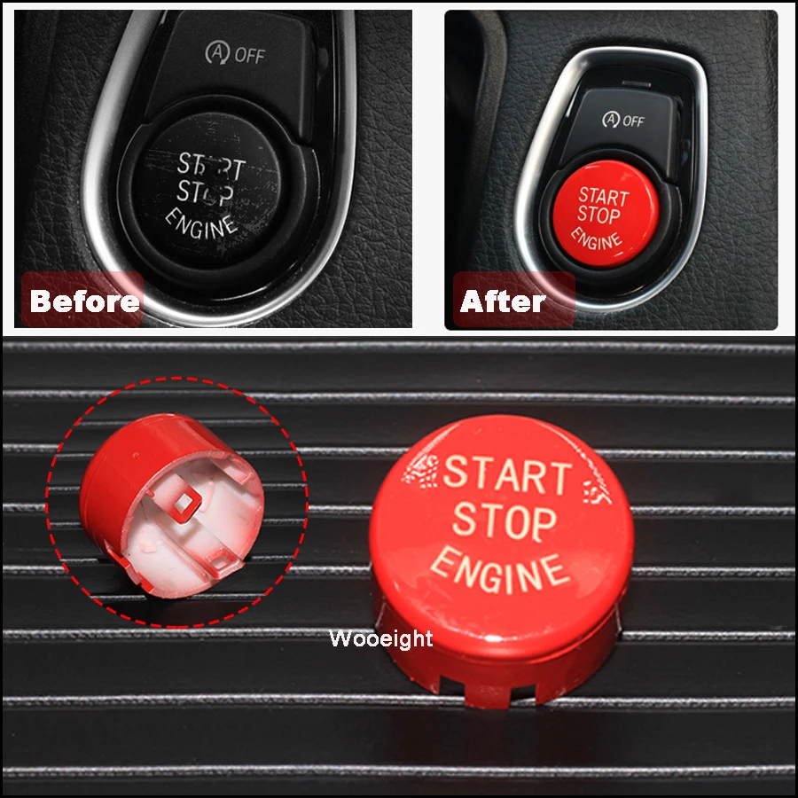 Car Engine Start Stop Button Push Switch Cover Cap New Replacement For BMW F Series 1 2 3 4 5 6 7 Series X1 X3 X4 X5 X6 F10 F20 F30 (8)