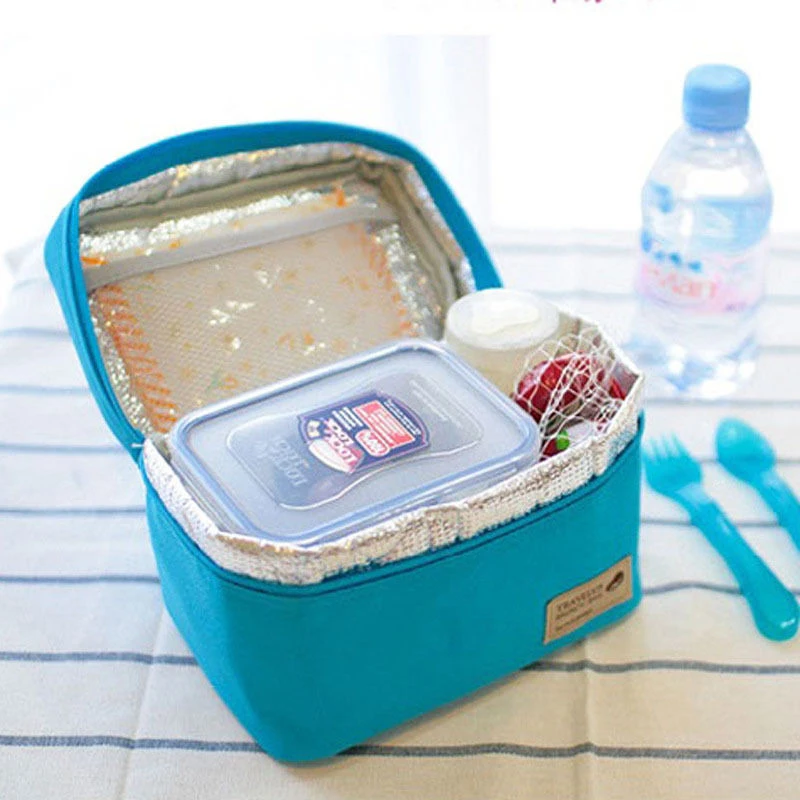 

New Portable Lunch Bag Thermal Insulated Snack Lunch Box Carry Tote Storage Bag Travel Picnic Food Pouch For Girls Women 8A0787