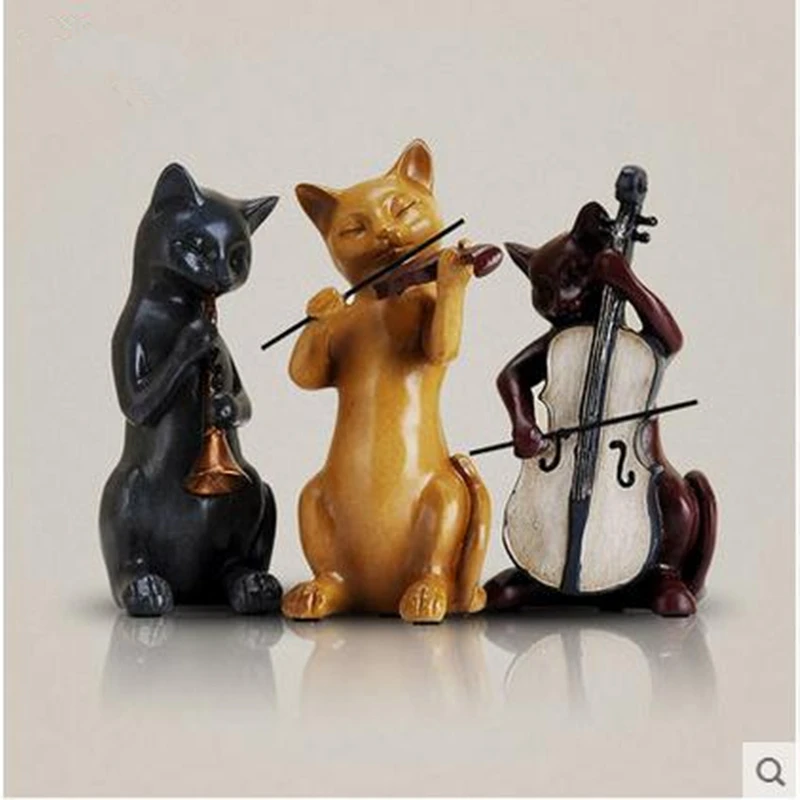 European creative home decorations three musical Cats decorative handicrafts