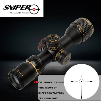 preço Sniper Vt 3-12x32 Caça Riflescope Compacto Tático Mira óptica Vermelho E Verde Iluminado Rifle Scope Para Airsoft