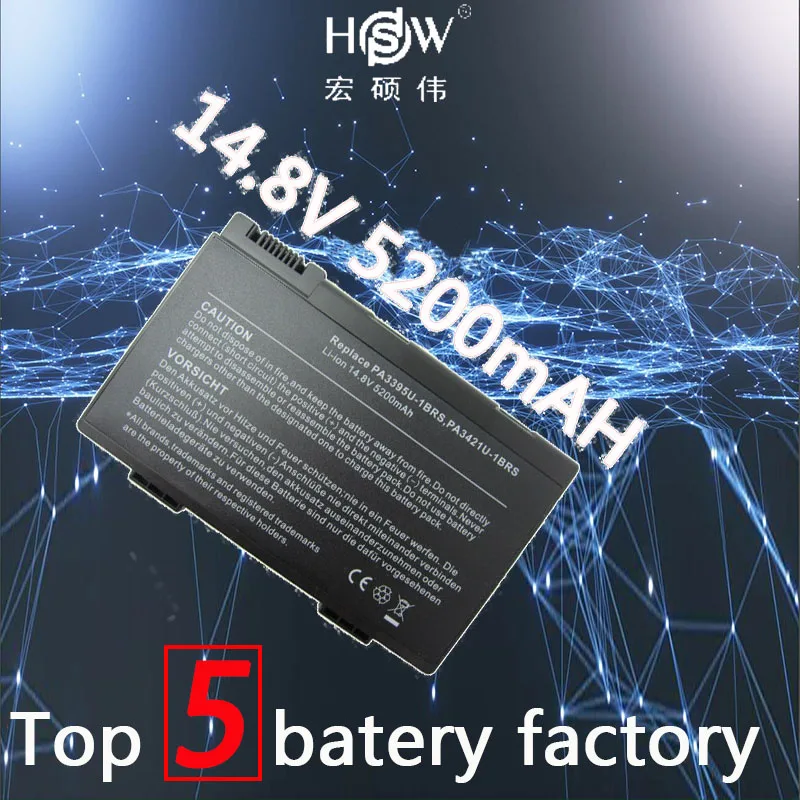 HSW 5200 мАч 8 ячеек Новая замена батареи ноутбука для TOSHIBA PA3395U-1BRS PA3421U-1BRS, M30X-104, M35X-S349, M40X-299 батарея