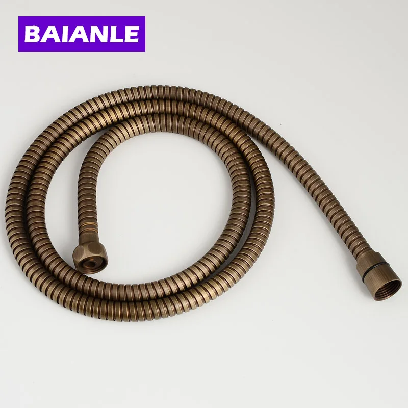 

antique Plumbing hose flexible Stainless steel double interlocked bathroom shower hose bath hose 1.5m