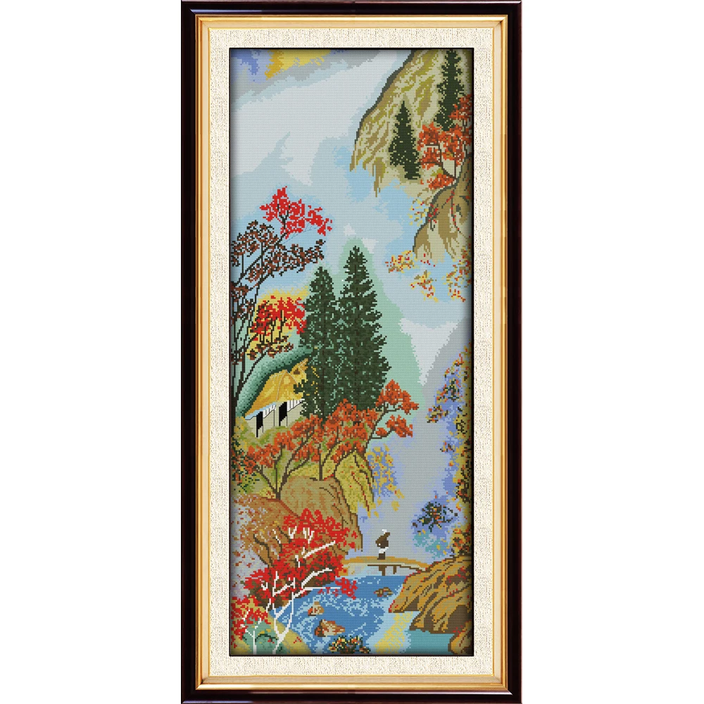 

Everlasting love Cloud in the hills Chinese cross stitch kits Ecological cotton stamped 11CT DIY new year decorations for home