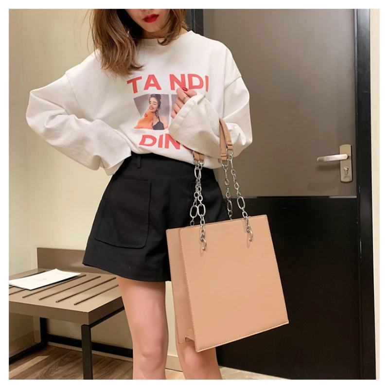 Kopen Retro Lederen Handtas 2019 Vrouwen Eenvoudige Designer Messenger Tassen Dames Kleine Keten Vintage Effen Kleur Handtassen en Portemonnees