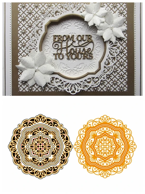 

Lace Circle Frame Metal Cutting Dies Stencils For DIY Scrapbooking Decorative Embossing Suit Paper Cards Die Cutting Template