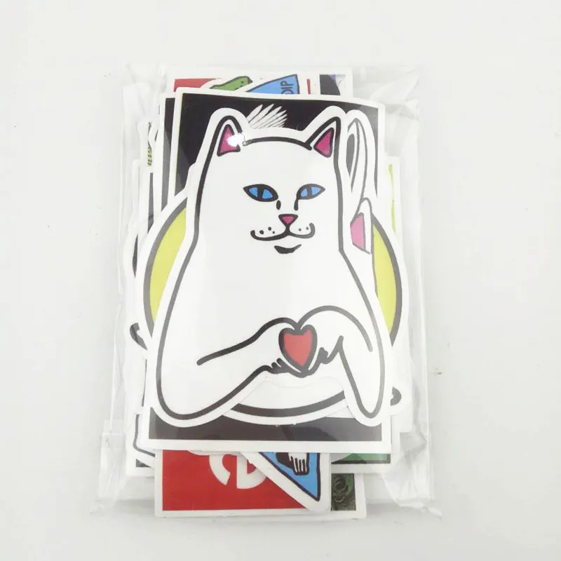50pcs 1lot funny ripndipp sticker creative personality waterproof 50pcs 1lot funny ripndipp sticker creative personality waterproof rip n dip laptop sticker for finger skateboard car styling dec in stickers from toys