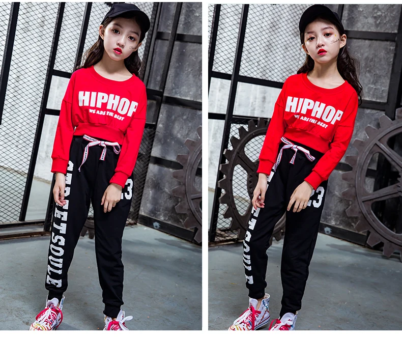 Street Dance Costumes Suit Girls_11