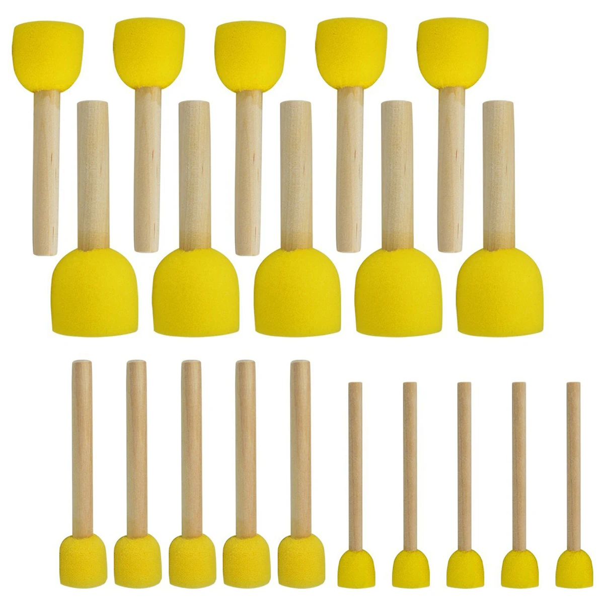 

20 PCS Round Sponges Brush Set Kids Painting Tools - Sponge Painting Set DIY Painting Tools in 4 Sizes for Kids