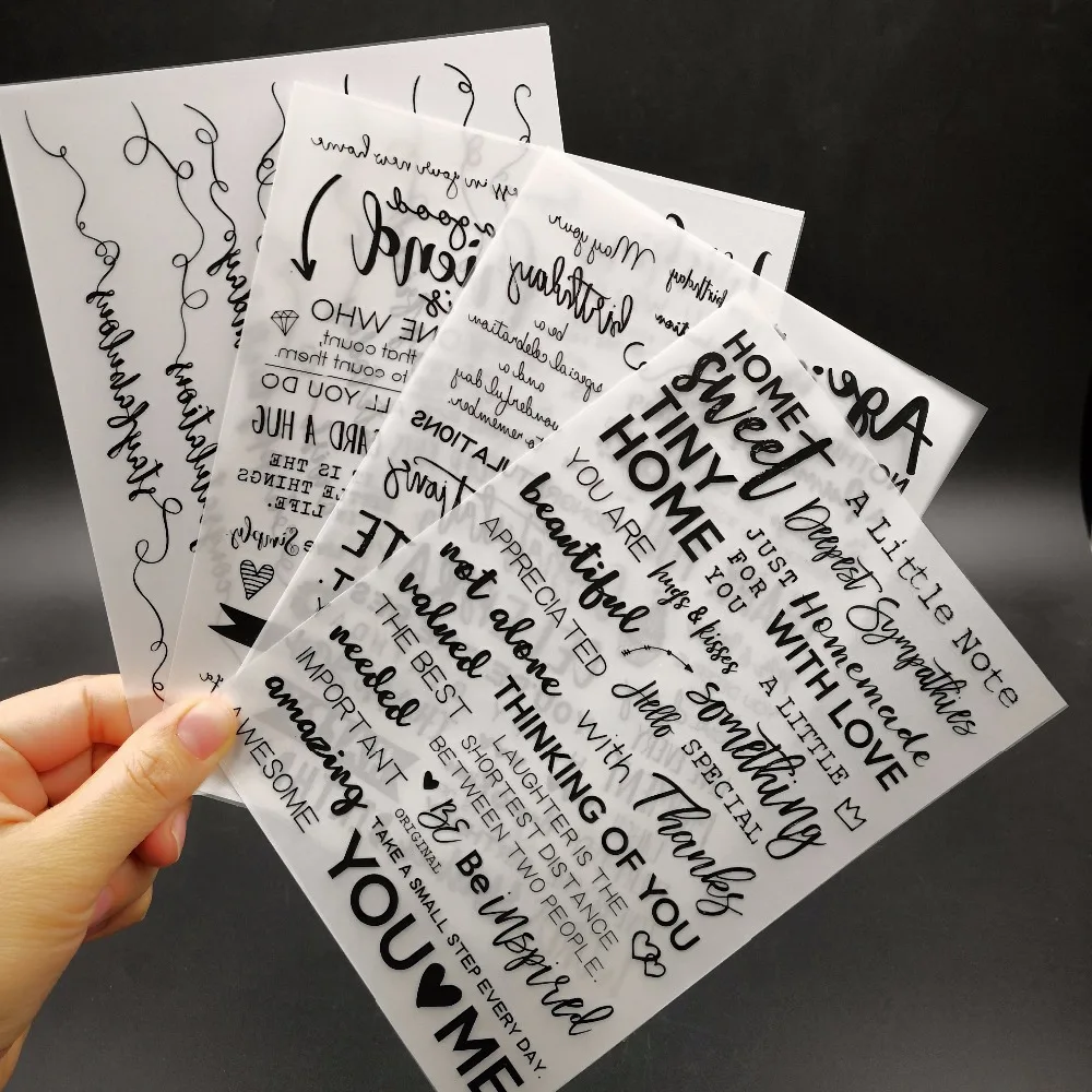 

ZFPARTY Phrase Rub on Stickers for Scrapbooking/ Happy Planner/ Card Making/Journaling Project