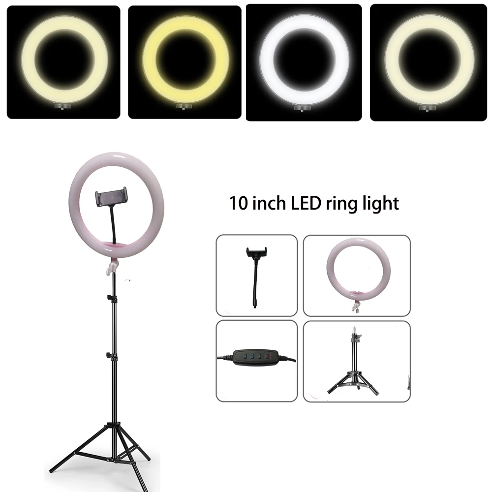 10 &quotзатемнения фотостудия кольцо свет лампы 3200-5600 К светодио дный освещения