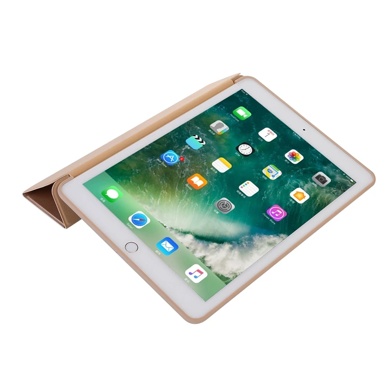 Для Ipad Air 2 кожаный чехол PU передняя крышка + Мягкий Бампер ТПУ Край стенд Карамельный цвет Tablet чехол для IPad air 2 для IPad 6 Fundas