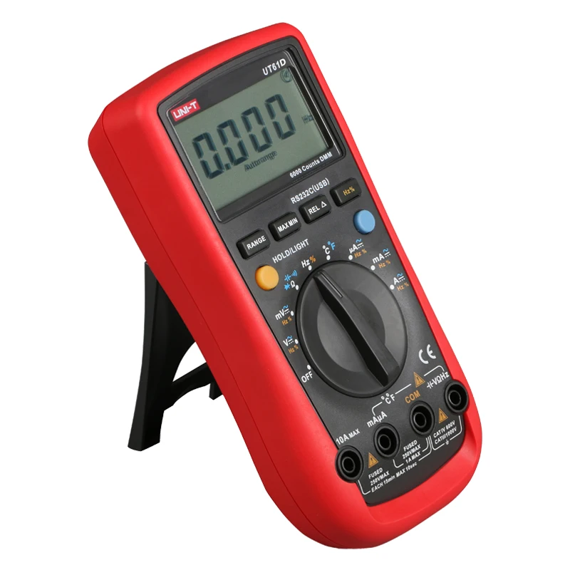 UNI T UT61D Цифровой мультиметр True RMS Авто диапазон 0 5 s быстрое Тесты 1000 V/10A Multimetro