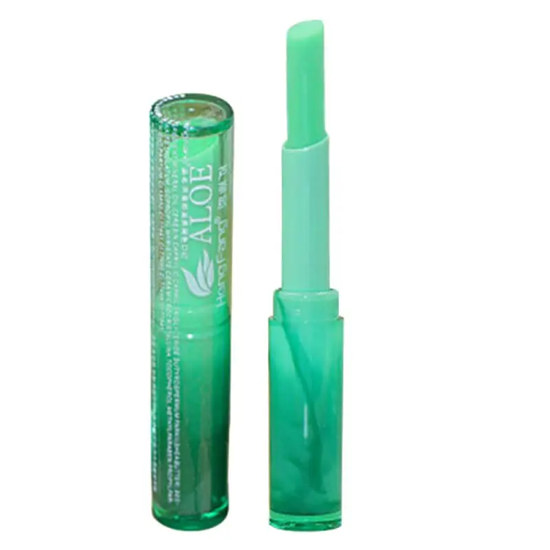 Waterproof Natural Aloe Vera Gel Nourishing Color Changing Lipstick Portable Facial Makeup Moisture Lipstick Lip Balm