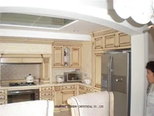 Классический твердой древесины кухонный шкаф мебель (LH-SW030)