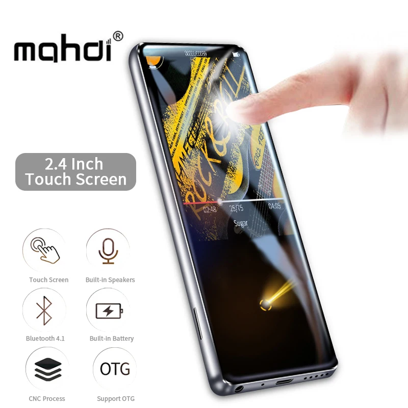 Металлический Bluetooth MP3 плеер Mahdi M600 портативный аудио 16 ГБ с Built in динамиком FM радио