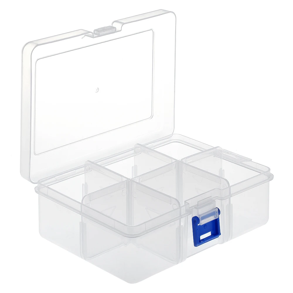 

6/8 Compartments Fishing Tackle Box Lures Swivels Hooks Storage Box with Adjsutable Dividers for Carp Fishing Pesca