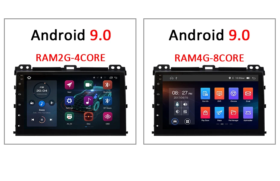Top 4G 64G Android 9.0 DSP IPS AV Output CAR GPS For Toyota Prado 120 Lexus GX470 screen navigation stereo radio NO DVD PLAYER 4