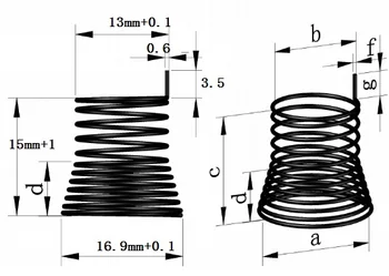 

1000PCS 16.9*15 spring with tin coated compression spring