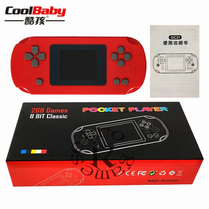 Newst GC31 2 0 дюймов детская портативная игровая консоль 8 бит видео 268 игр мини ретро