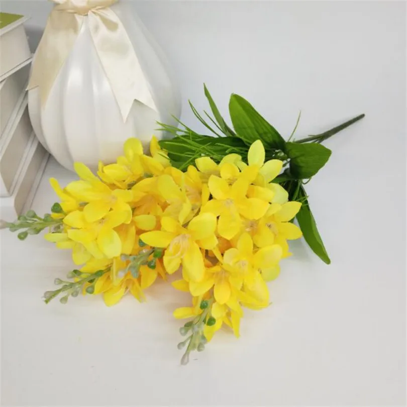 10pcs Artificial Hyacinth Flowers Silk Hyacinth Beige Pink Purple