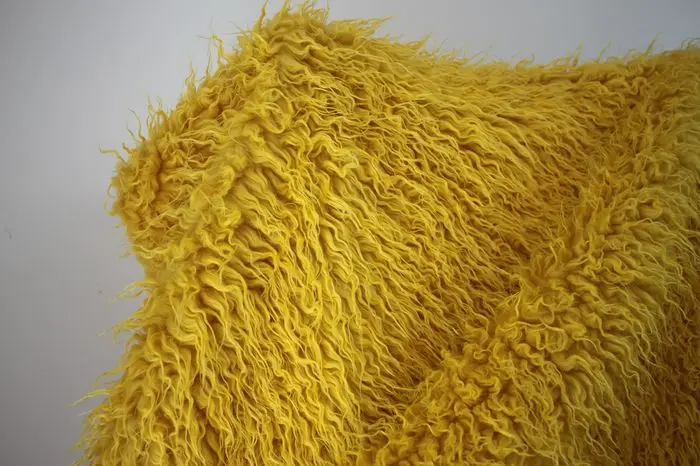 Желтая монгольская курчавая Овечка, искусственный мех, ткань, искусственный жилет, меховое пальто, детский реквизит для фотосессии, продается во дворе