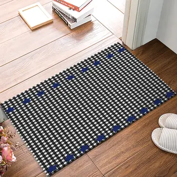 

Grid Stars Plaid Mosaic Star Door Mats Indoor Kitchen Floor Bathroom Entrance Rug Mat Carpets Home Decor Bath Doormats