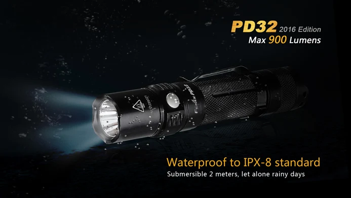 Fenix PD32 Cree XP L HI Белый светодиодный 900 с большим количеством люменов 14400 кандела