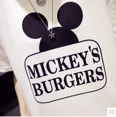 

A young girl short-sleeved t-shirt on behalf of students Han fan big size loose cartoon half-sleeved women