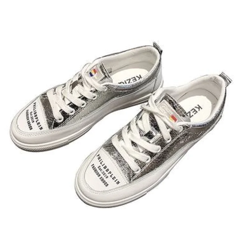 

2019 new wild silver sequins laser letters hip hop jazz dance shoes hip-hop shoes white shoes women