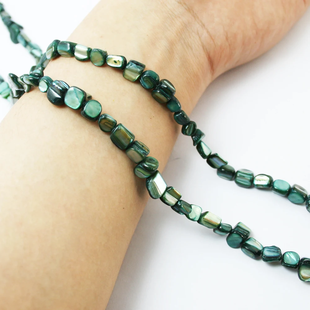 

Shell Beads Peacock Green Color 5-7mm,37cm long,(approx 50PCs/Strand) (BTA045-01PGN), yiwu