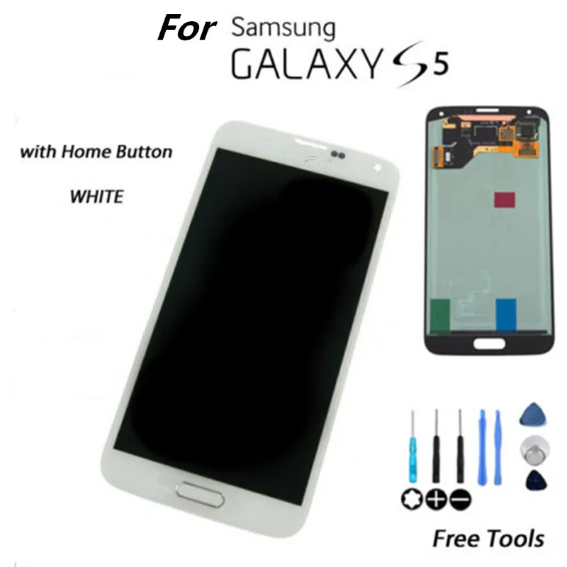 Оригинальный Super amoled ЖК экран дисплей для Samsung Galaxy S5 G900 i9600 G900R G900F G900H G900M 100%
