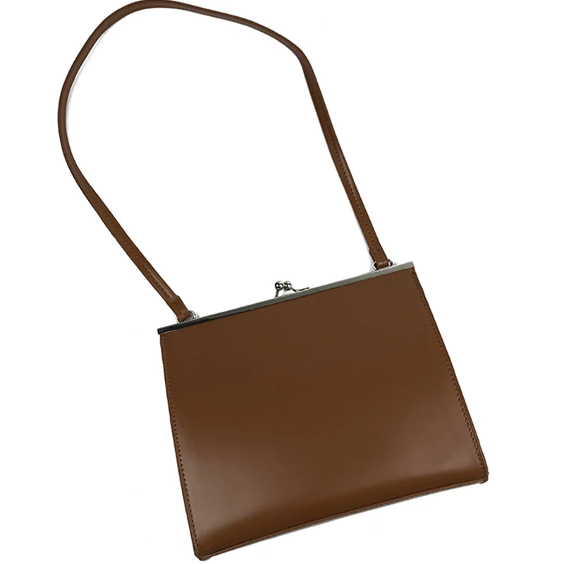 New 2018 Vintage Women Frame Handbags Solid Las Leather Shoulder New 2018 Vintage Women Frame Handbags Solid Las Leather Shoulder Bag Mini Clutch Purse Sling Belt Crossbody For In Bags From Luggage
