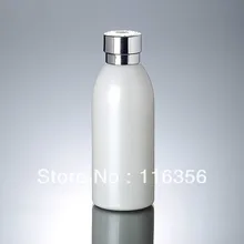 120 мл груша белая стеклянная бутылка с серебряной крышкой, бутылка для лосьона